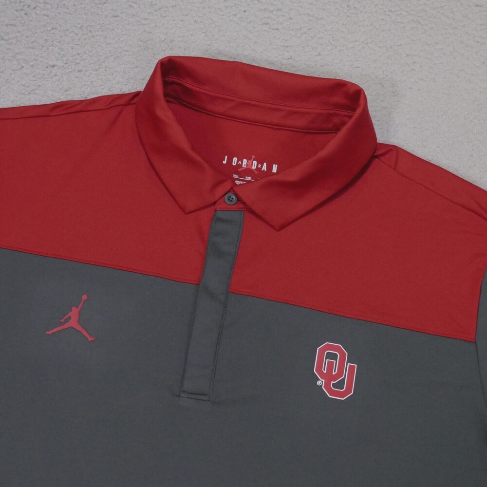 Nike Air Jordan Jumpman Oklahoma Sooners OU Polo Shirt Red Men’s XXL